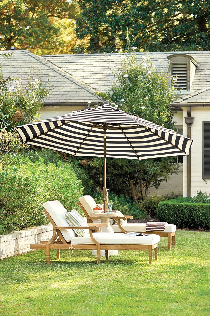 best of And strip Black patio white umbrella