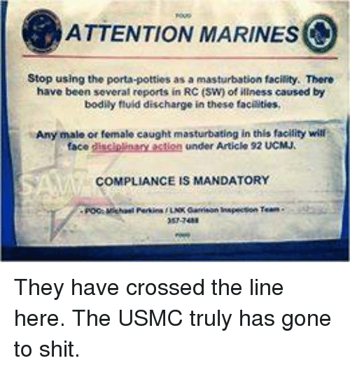 Captain H. reccomend Masturbation us army ucmj