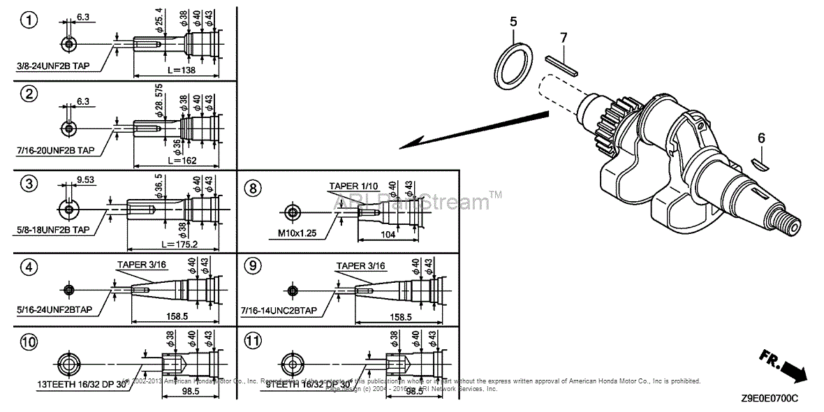 Air cock chamber standard drawing