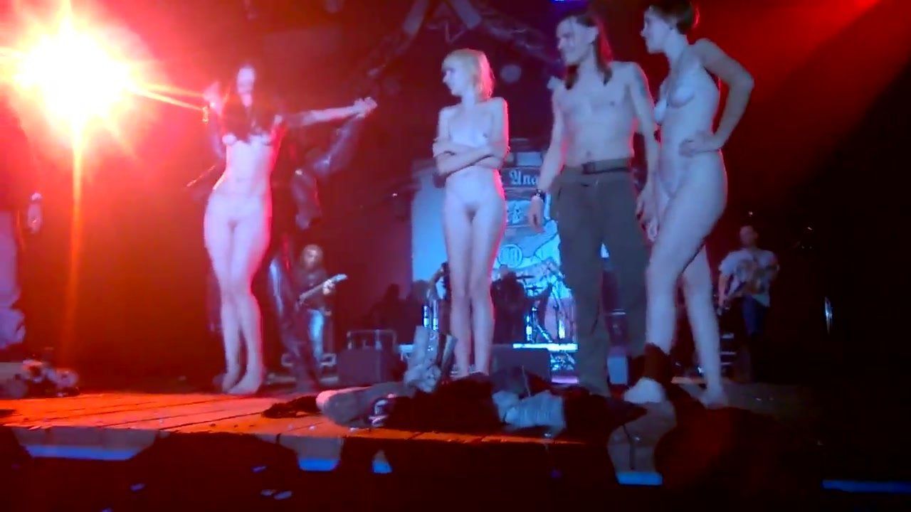Girls pissing onstage