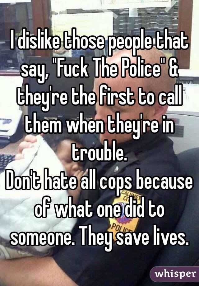 Of three say fuck the police