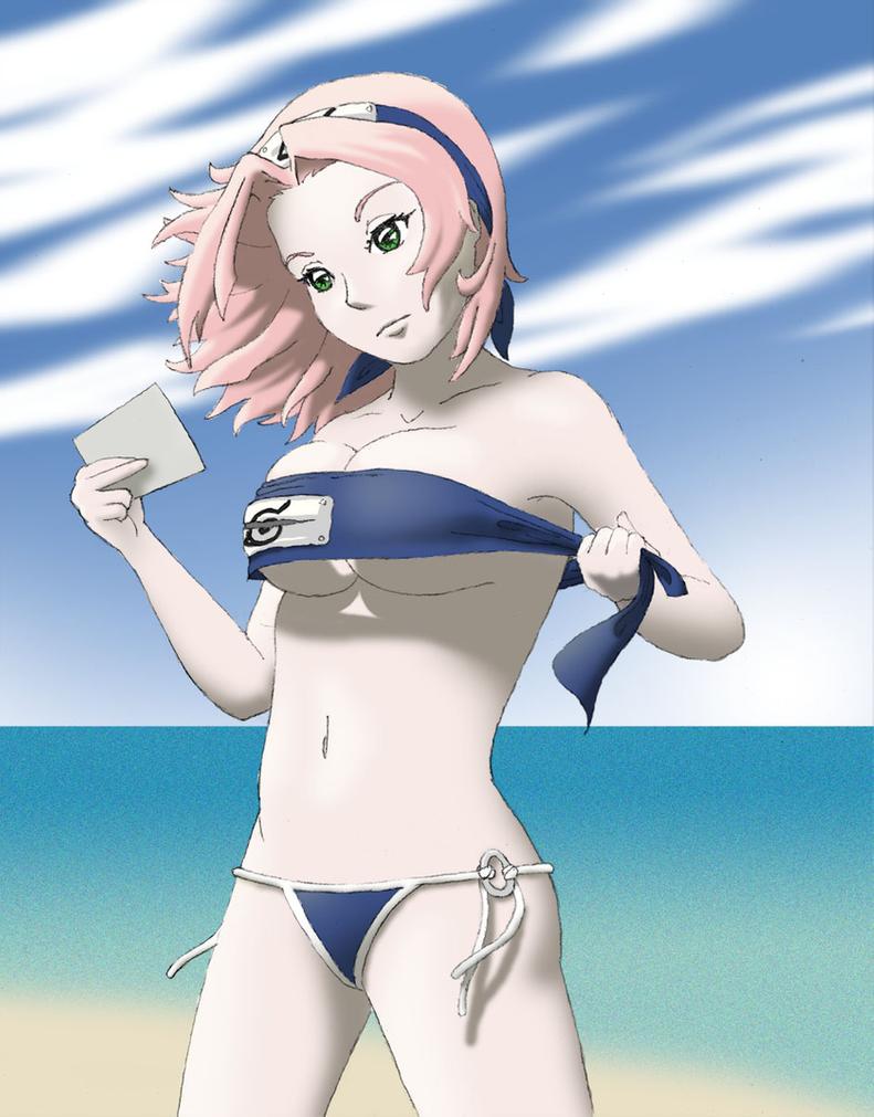 Sakura in bikini