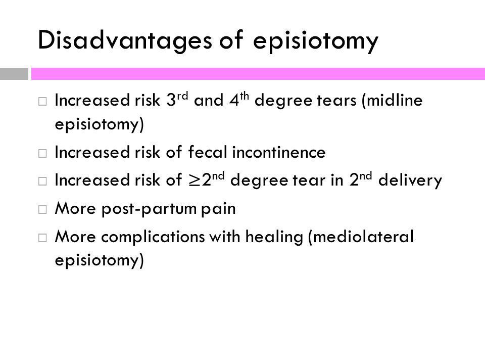 Cure for anal incontinence after episiotomy