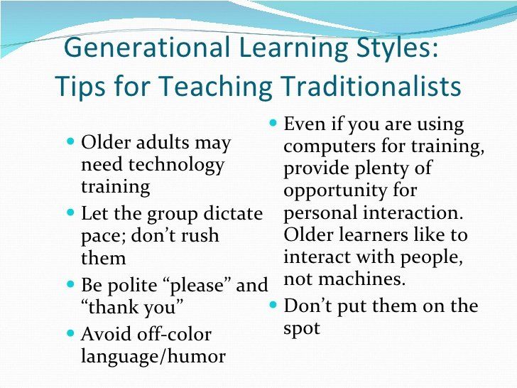 best of Learning styles adult Older