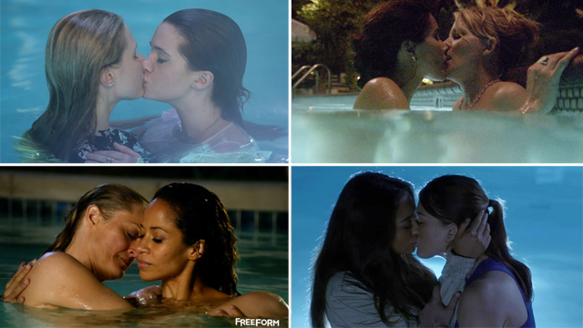 Offsides reccomend Hot lesbian kissing in pool