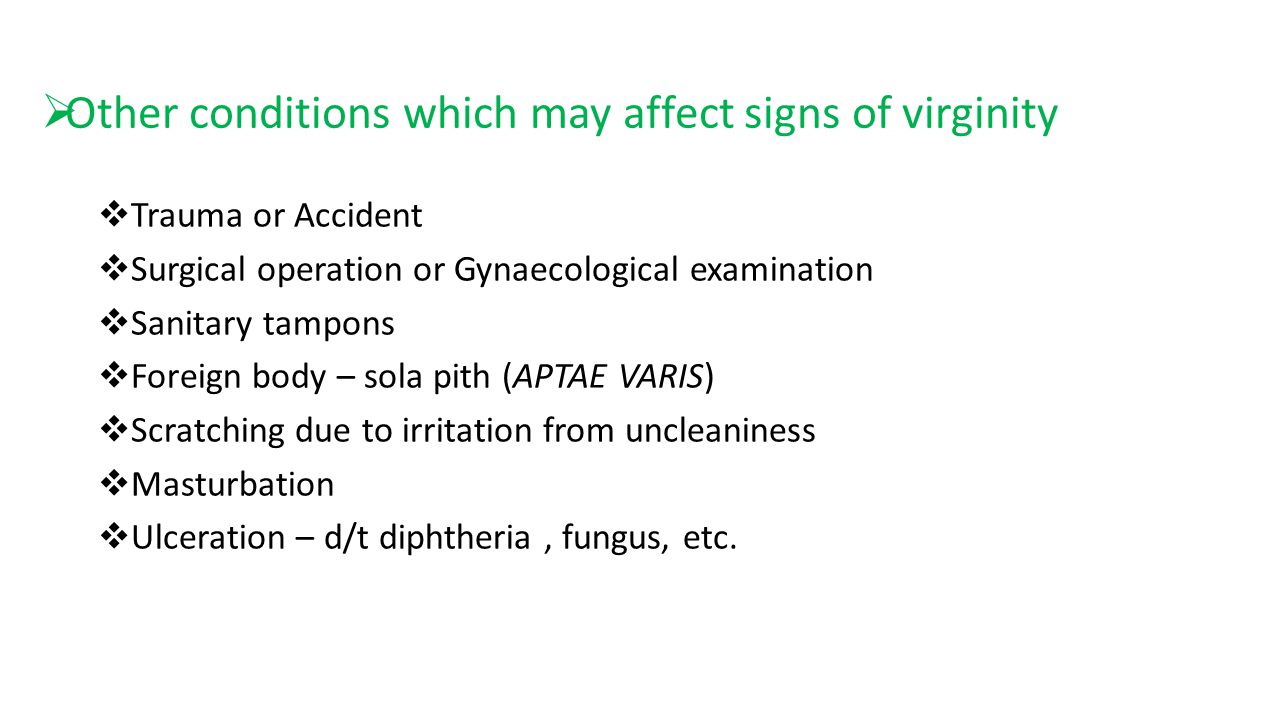 General reccomend Symptoms after losing virginity