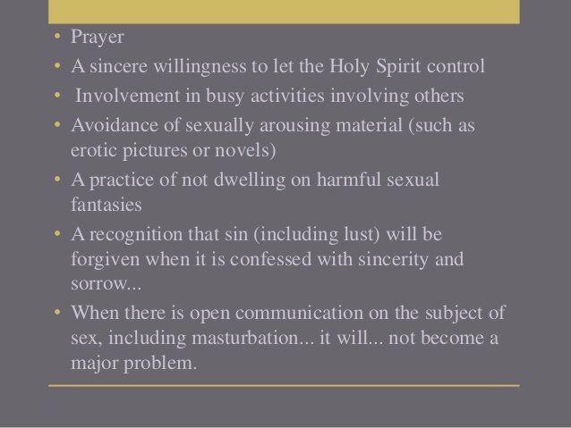 Prayer of forgiveness for masturbation