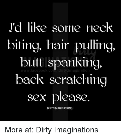 Pull hair spank foreplay