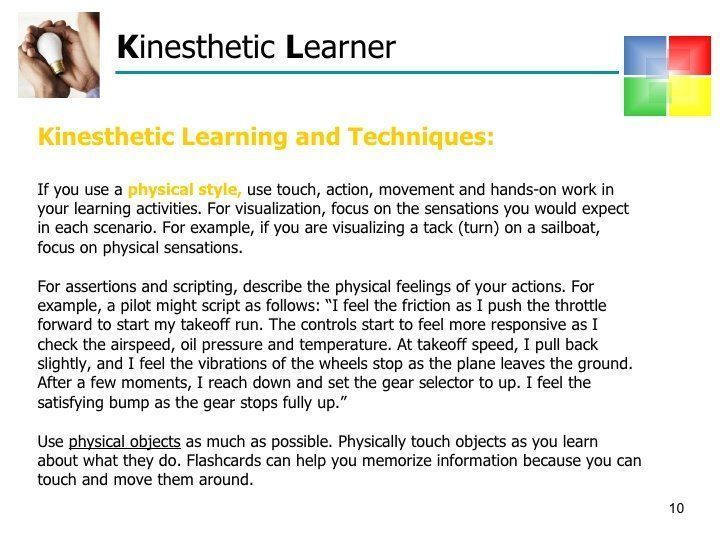 best of Adult style Kinesthetic learning