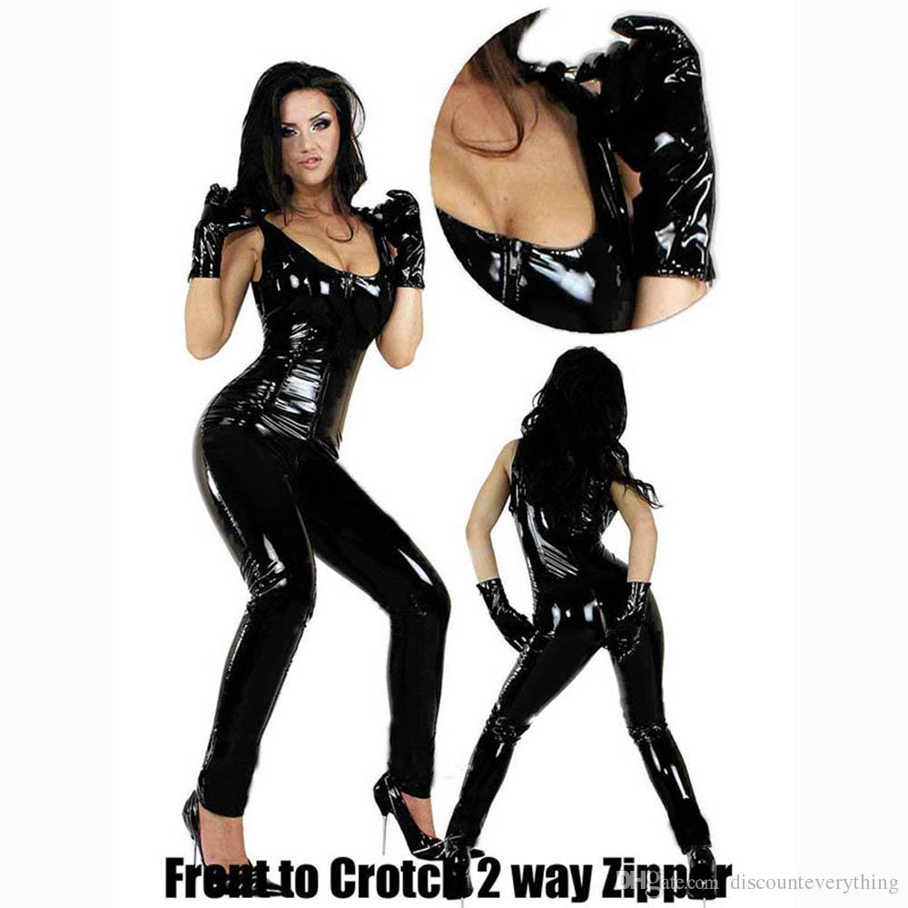 Fetish patent leather ninja woman - Sex photo