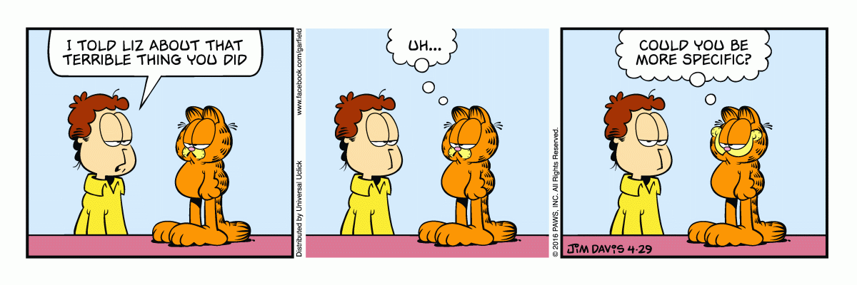 Relay reccomend Garfield comic strip characters