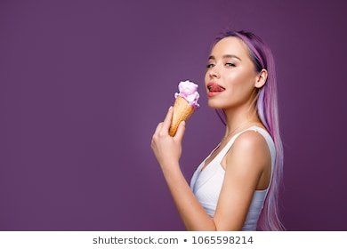 Young girl purple hair blowjob