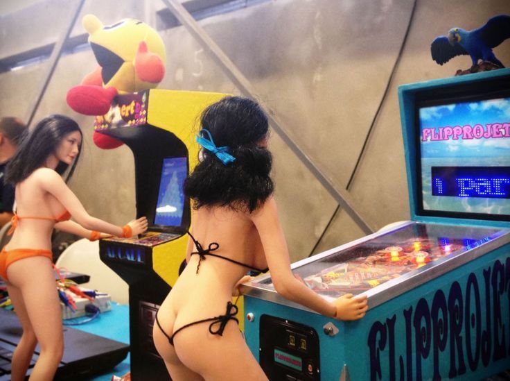 best of Gets amusement Girl fucked arcade in