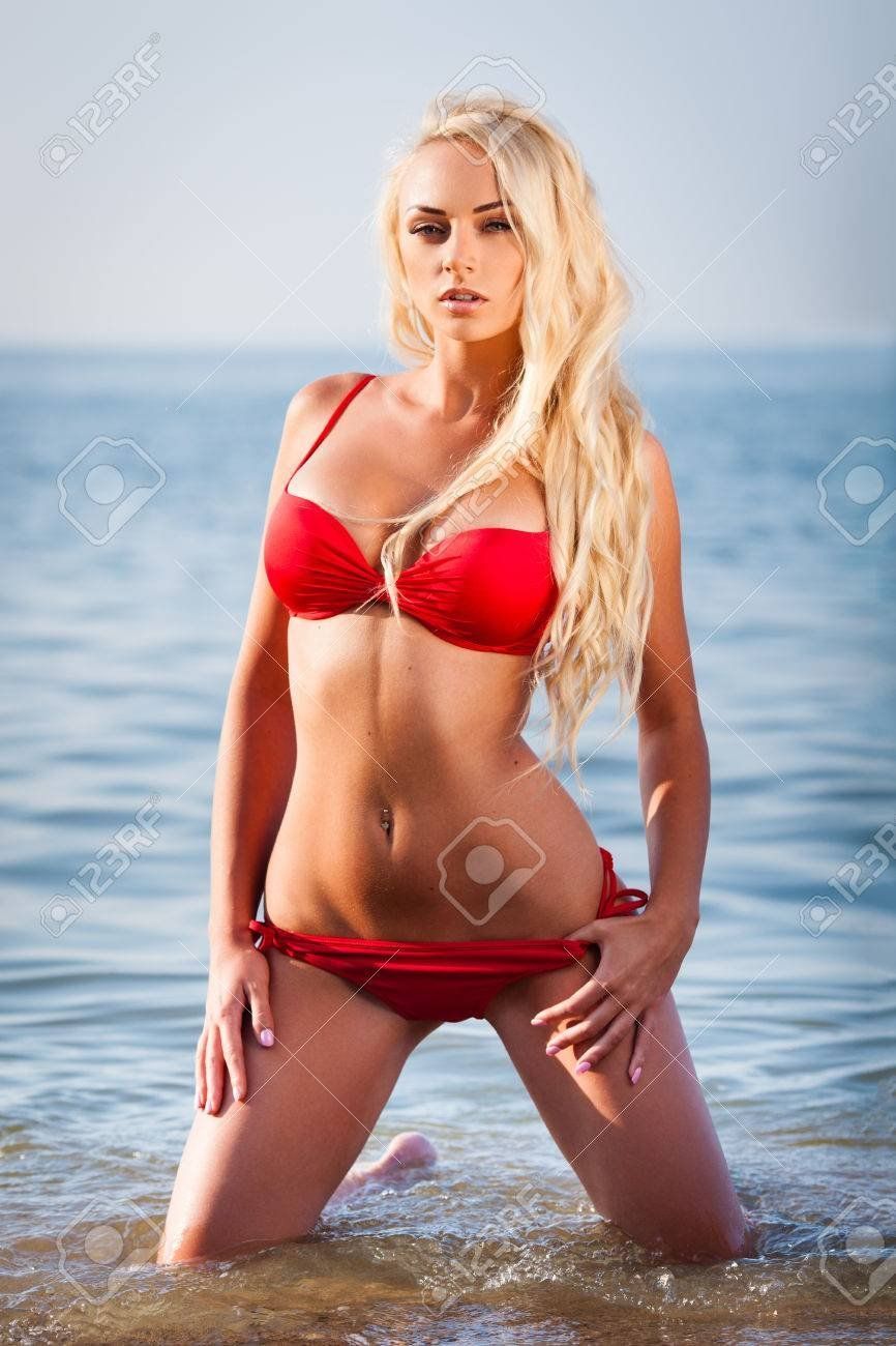 Bikini red woman