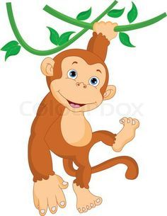 Swinging monkey clipart