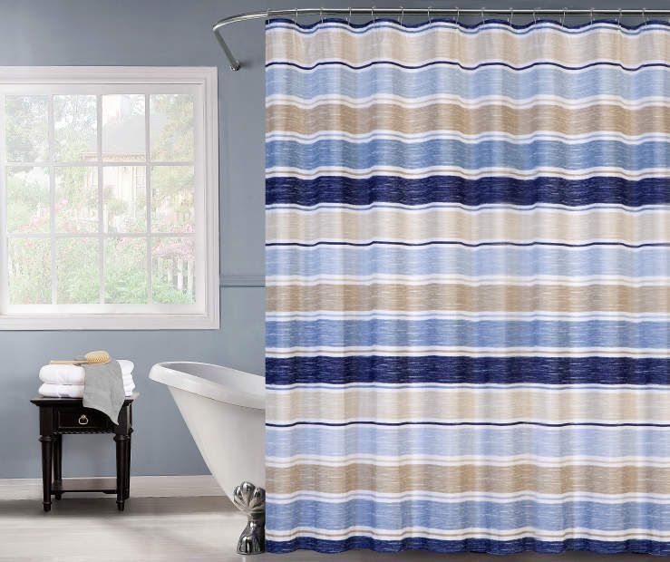 best of Tan shower striped curtain Purple and