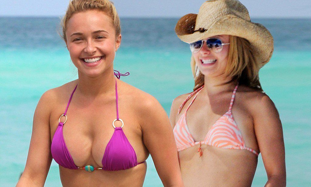 Stormy W. reccomend Hayden panettiere flashes her bikini top