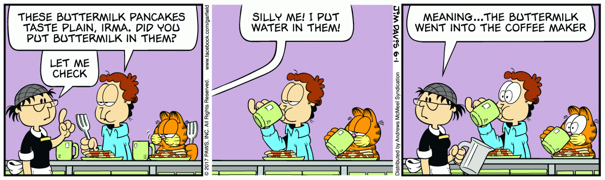 GM reccomend Garfield comic strip characters