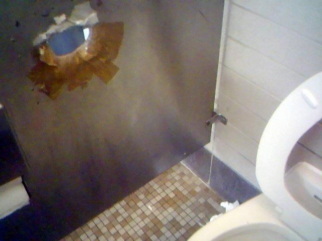 Public bathroom glory hole