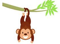 Booter reccomend Swinging monkey clipart