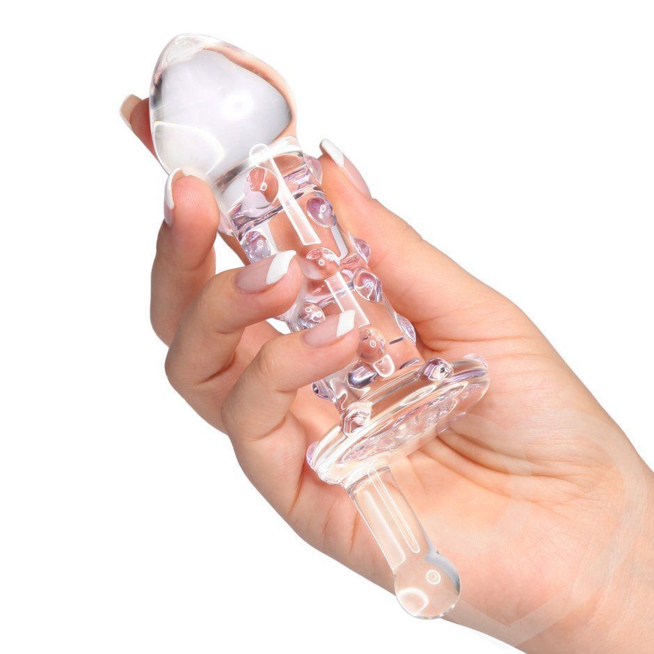 Water filled glass dildo picture