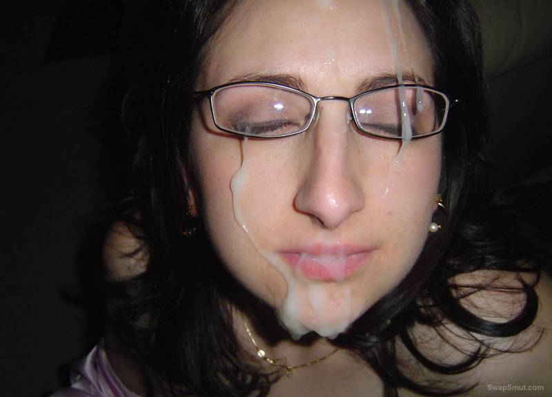 Wives with faces dripping with cum