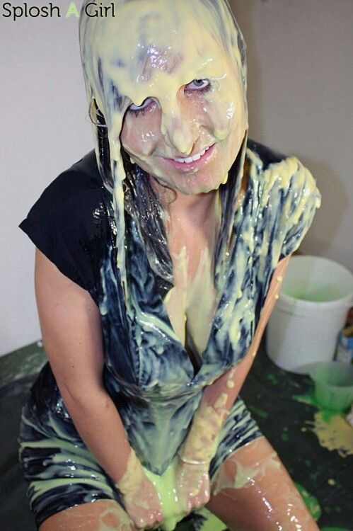 Wam and messy slime clothed