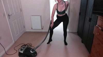 Frankenstein reccomend vacuuming room then nylons leg