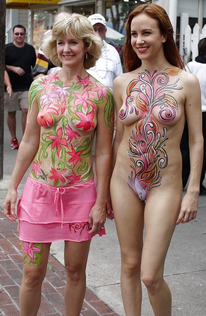 Pink body paint