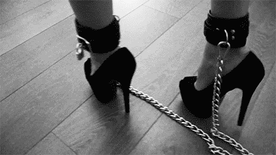 High heels slave feet