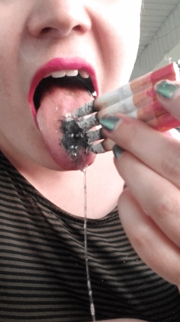 Teaser toothbrushing mouth throat fetish