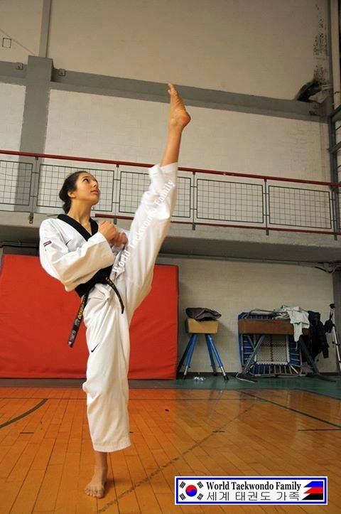 Taekwondo girl kick