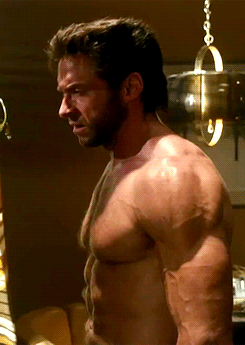 Hugh jackman bare chested just