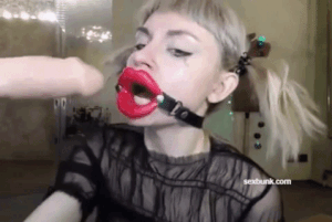 Cum mouth compilation gags