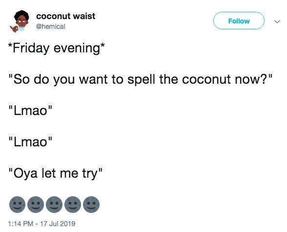 Chardonnay reccomend spell coconut dick