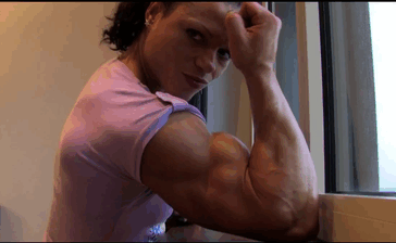 Good в. P. reccomend woman with super huge biceps